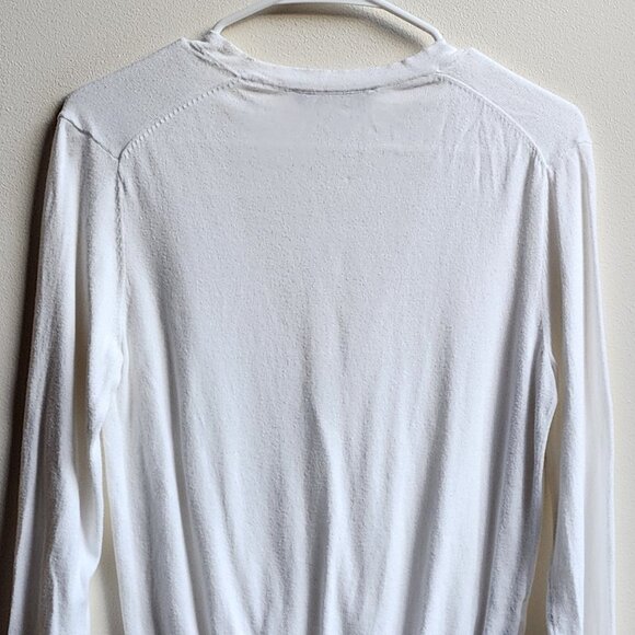 LOFT White Deep V-Neck Lightweight Sweater Size Small - Picture 13 of 14